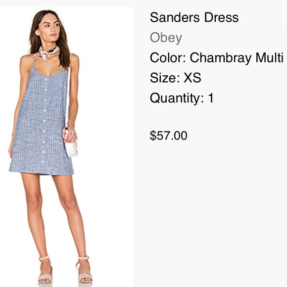 Revolve Chambray stripe dress - Picture 2 of 2